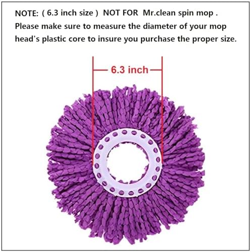 6 Pack Spin Mop Replacement Heads 63 Inch Round Microfiber Mop Refills 1