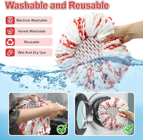 3 Pack Deep Clean Refill for Oceda EasyWring Spin Mop System