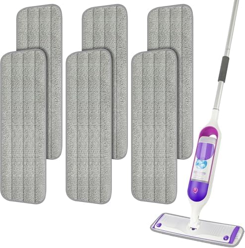 6 Pack Reusable Mop Pads for Swiffer PowerMop and All Floors