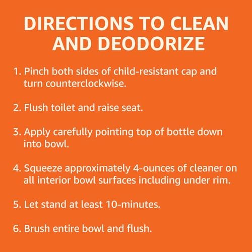Amazon Basics Toilet Bowl Cleaner with Cling Action 24 Fl Oz