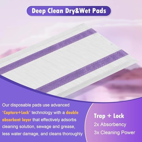 Bisenkud 48 Count Wetjet Pad Refills for Swiffer Wet Jet
