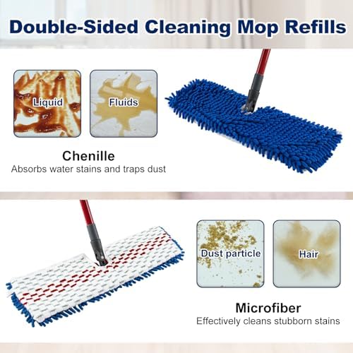 4 Pack Mop Refills for O-Cedar 3-Action Flip Mop