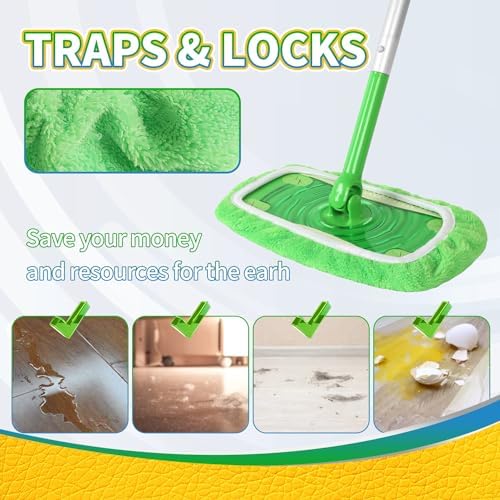 Zehrai Reusable Chenille Swiffer Mop Pads 5 Pack