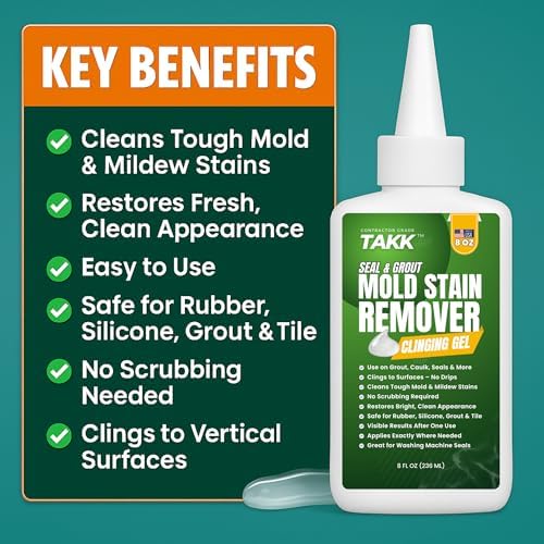 TAKK Mold Stain Remover Gel No Scrub 8oz Made in USA