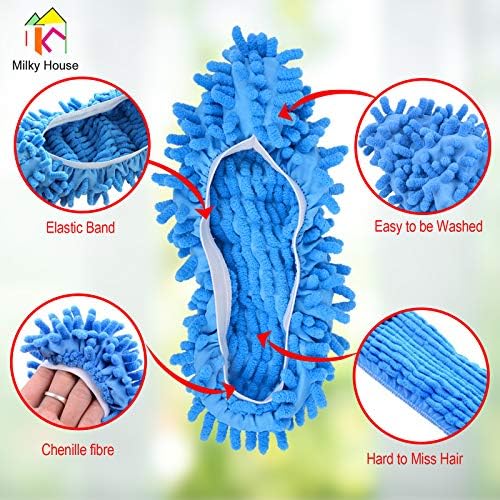 Milky House 10 Piece Microfiber Mop Slippers