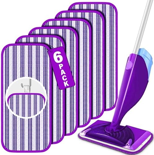 FORSPEEDER 6 Pack Reusable Mop Pads for Swiffer WetJet 1