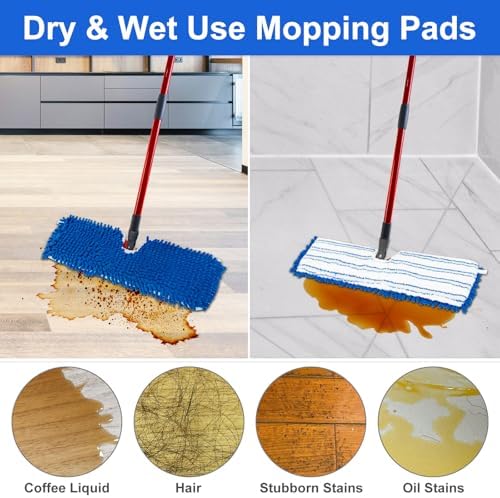 Yuunaie Mop Heads Replacement for O-Cedar Flip Mop 2 Pack 1