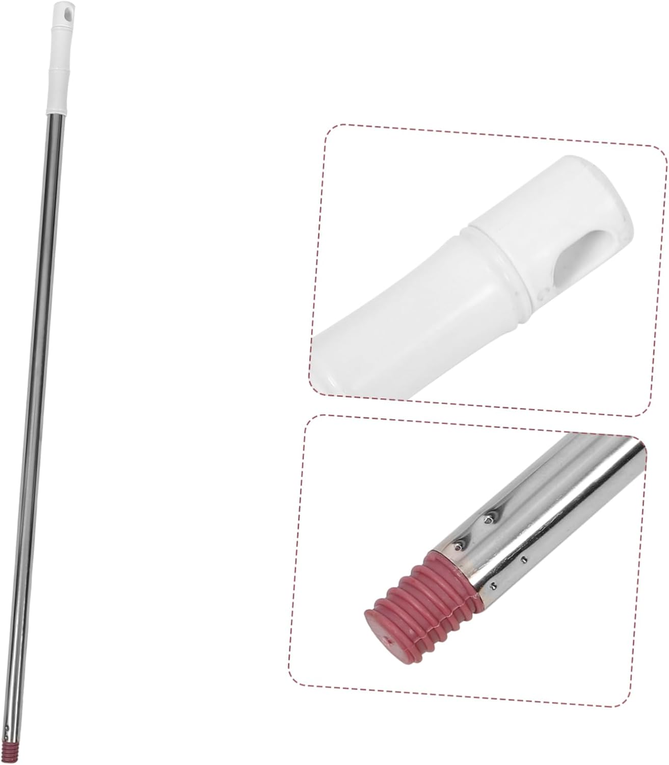 Minkissy Broom Rod Handle Grip with Two Handles