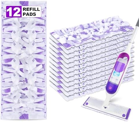 EXEGO Power Mop Pads Refills 12 Count for Multi-Surface Cleaning