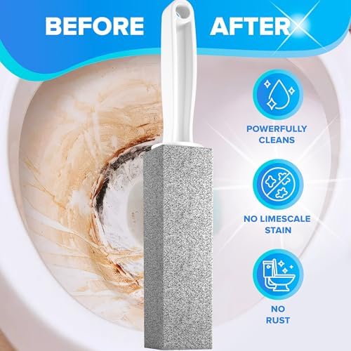 DISIWENE Pumice Stone Toilet Cleaner with Handle 4 Pack