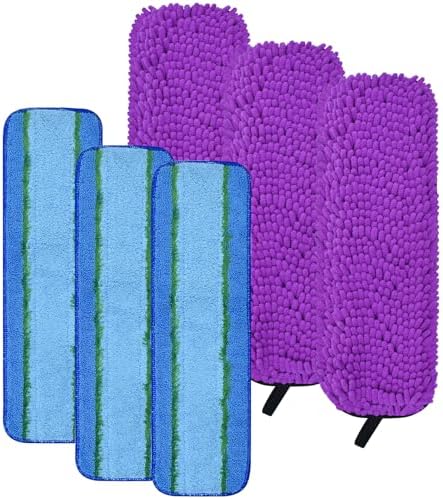 DLAIMI 6 Pack Pet Hair Microfiber Mop Pads Set
