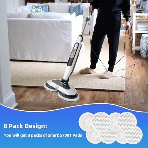 VIEWALL 8 Pack Mop Pads Replacement for Shark Steam Mops