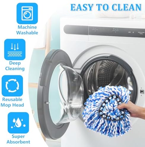 NICEMOVIC 4-Pack Mop Heads for O-Ceda RinseClean 2-Tank System