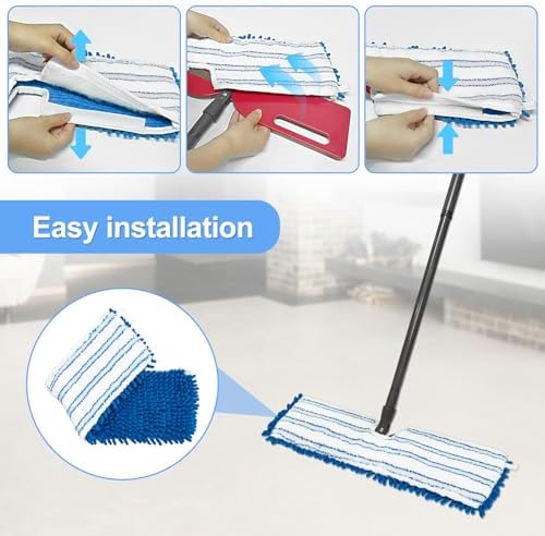DLAIMI 4 Pack Dual-Action Mop Head Replacements