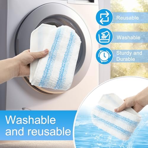 6 Pack Microfiber Mop Pads for O-Cedar H2Pro Flat Mop System