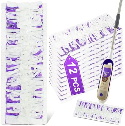 DLAIMI 12 Pack PowerMop Pads Refills for Swiffer