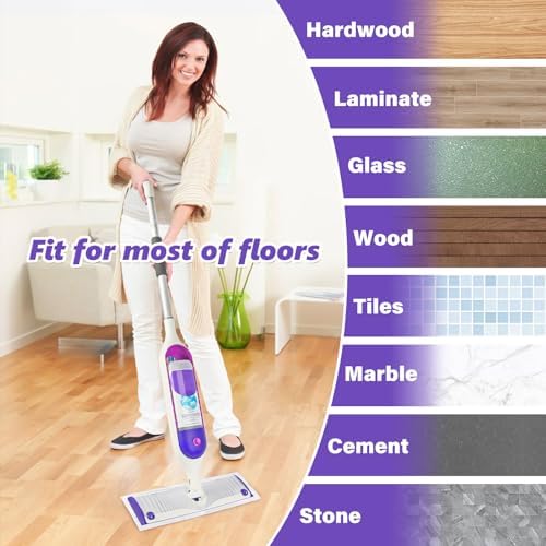 EHADOO 9 Pcs Disposable Mop Pads for Swiffer Powermop