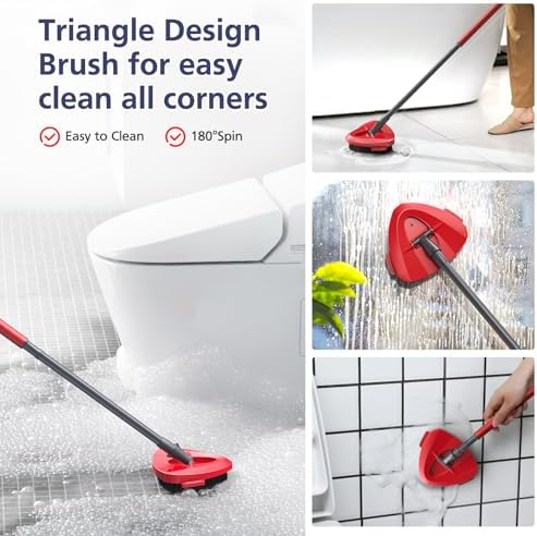 Caehomly 2 Pack Spin Mop Hard Bristle Replacement Head