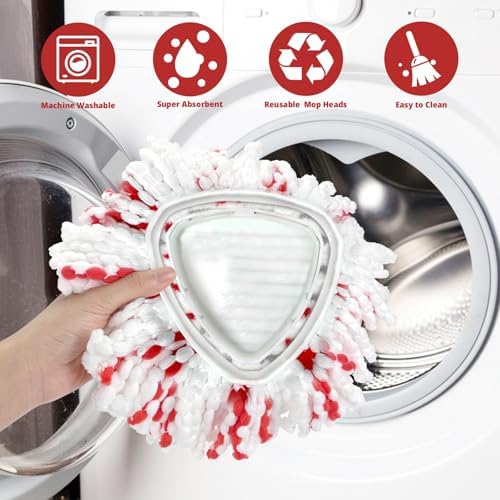 Spin Mop Head Replacement 3 Pack for EasyWring 1-Tank System