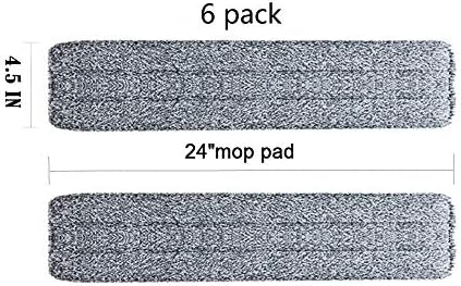 YOUSHANGJIA 24 Inch Microfiber Mop Refill 6 Pack