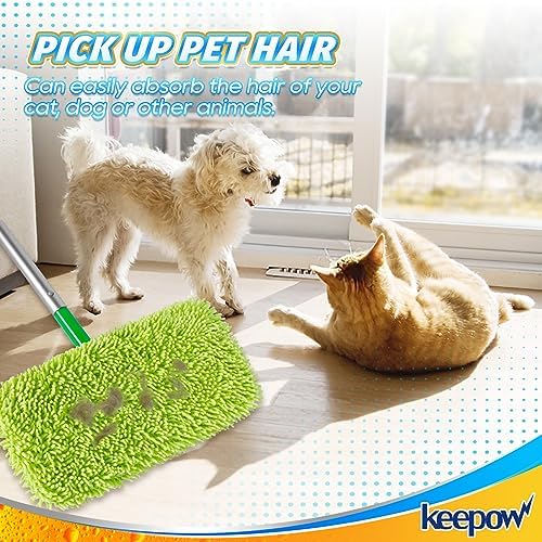 KEEPOW Reusable Mop Pads for Swiffer 2-Pack
