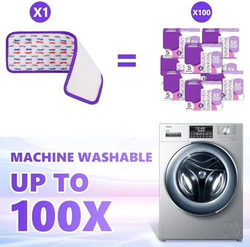 UMAYCOOL 6 Pack Reusable Swiffer Power Mop Pads Refills
