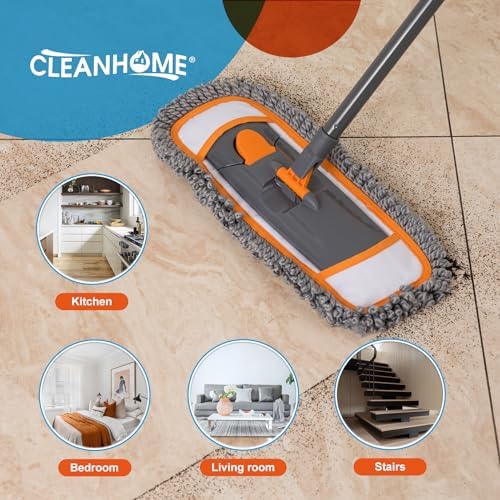 4-Pack Microfiber Mop Pads for CLEANHOME Dust Mop