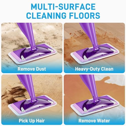 Bvhonwe 8 Pack Reusable Swiffer Wet Jet Mop Pads
