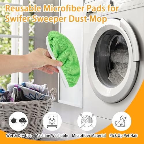 Unoutur Reusable Microfiber Mop Pads 16PCS