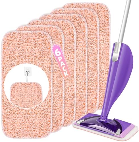 LOVECO Power Scrubbing Reusable Mop Pads 6 Pack