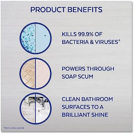 Lysol Bathroom Cleaner Spray 22oz 0 Bleach Hydrogen Peroxide Fresh Scent