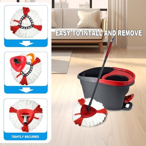 JIUMEE 1-Tank System O-Ceda Mop Replacement Head Set of 3 1