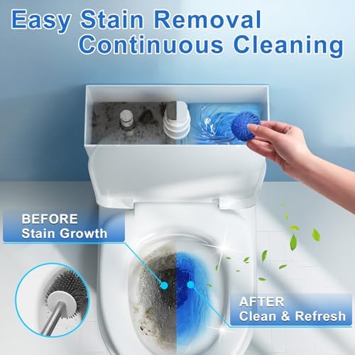 Msvvko Toilet Cleaner Tablets 20 Pack Blue Tint Slow-Release