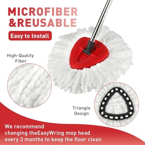 3pcs Mop Head Replacements for O-Cedar Spin Mop