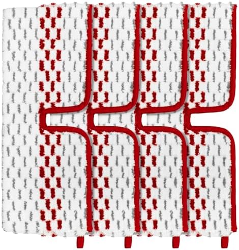 DLAIMI Microfiber Spray Mop Pads 4 Pack Red