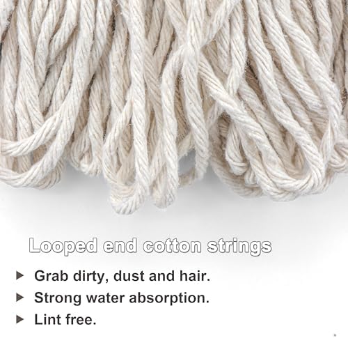 EaseYourDay Cotton String Mop Replacement Heads 6 Pcs