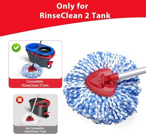 Bublador Spin Mop Replacement Heads for Ocedar 2-Tank System