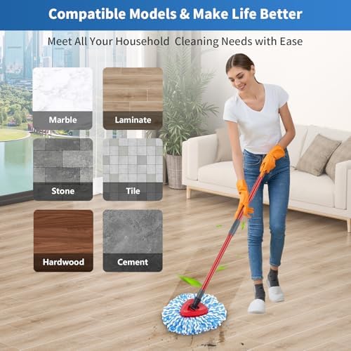 9-Pack Mop Head Refills for O-Cedar RinseClean 2-Tank System