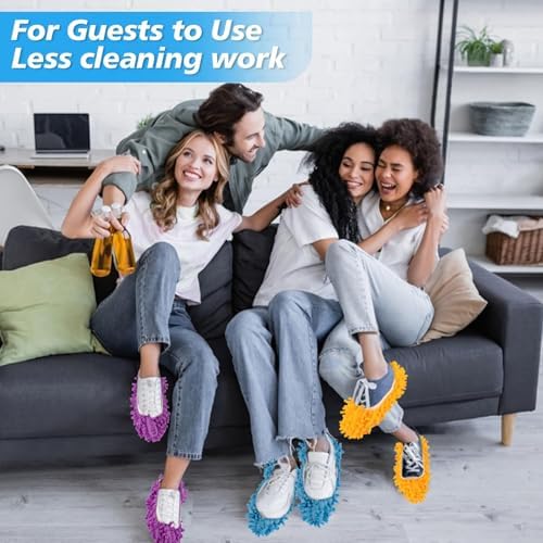 10 Mop Slippers for Floor Cleaning - Women Friendly