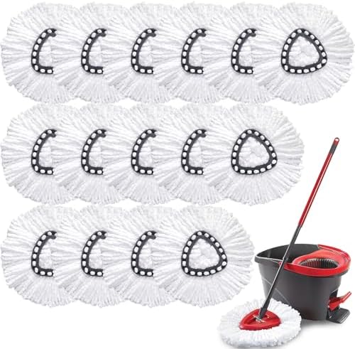 TATAANTY 15 Pack Mop Replacement Heads for O Cedar Spin Mop