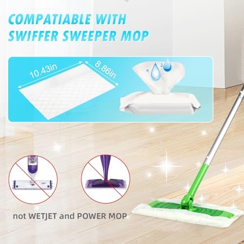 Bisenkud 24 Count Unscented Wet Mop Refills for Swiffer 1