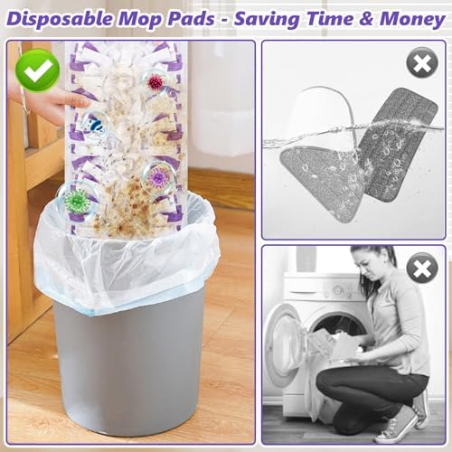 EHADOO 9 Pcs Disposable Mop Pads for Swiffer Powermop