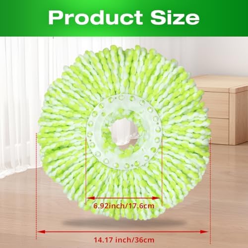 3 Pack Microfiber Mop Head Replacements for Libman Spin Mop