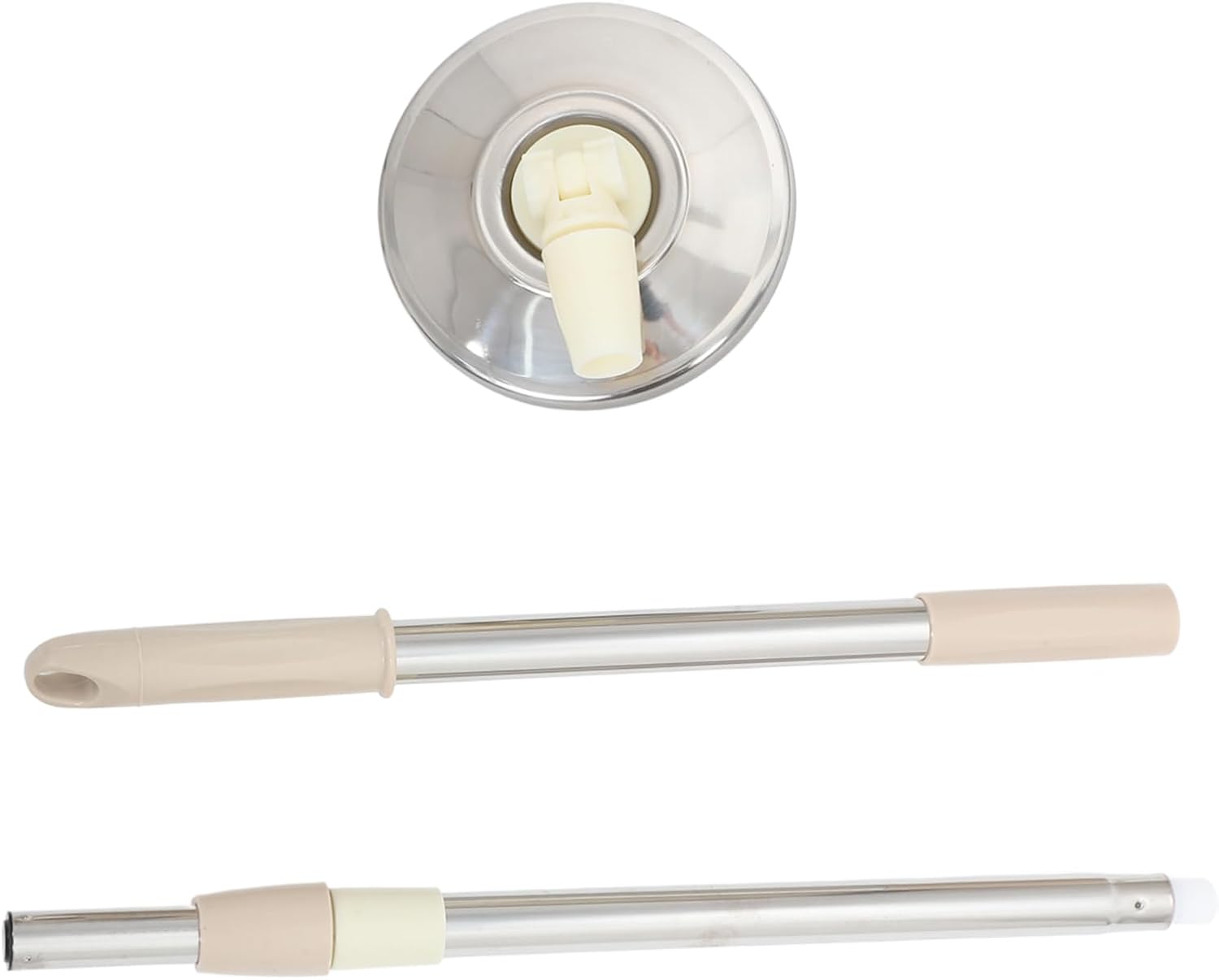 FRCOLOR Rotating Mop Handle Replacement Khaki Stick 1