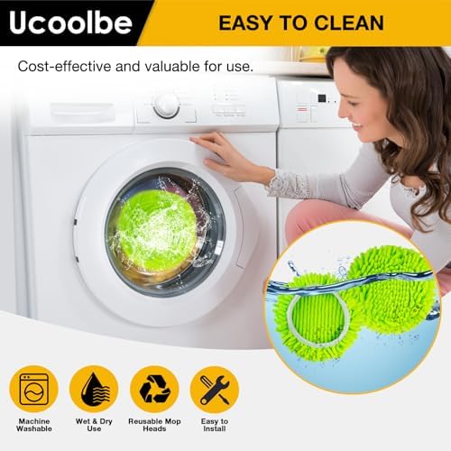 Ucoolbe Chenille Mop Head Refill 3 Pack for O Cedar EasyWring