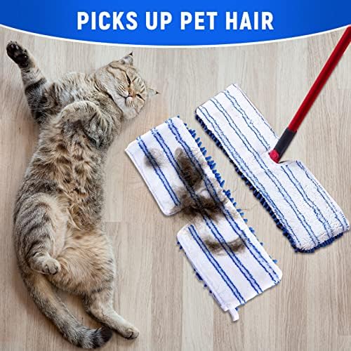 Kingmix 4 Pack Microfiber Flip Mop Refills