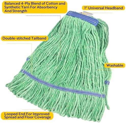 L Luke Supply Heavy Duty Mop Heads Pack of 6