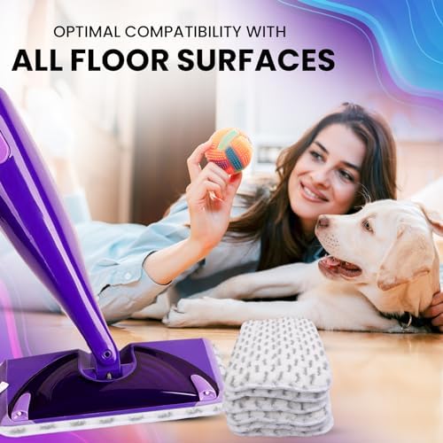 JINCLEAN 3PCS 11-Inch Velcro Reusable Mop Pads 1