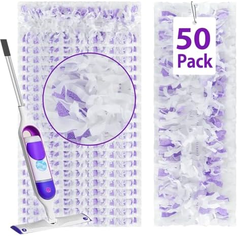 SAUAUSUN 50 Count Heavy-Duty Power Mop Pads for Swiffer