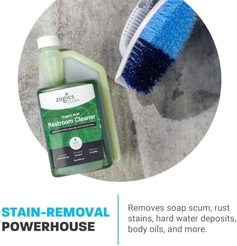 Zogics Organic Acid Bathroom Cleaner 32 oz 1